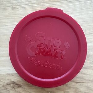 Stir Crazy Popcorn Popper Red Lid Model 82505 Replacement Part Only West Bend